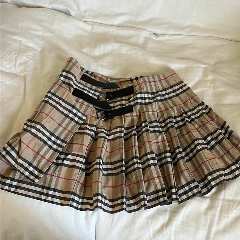 Burberry Beige Plaid Women's Skirt